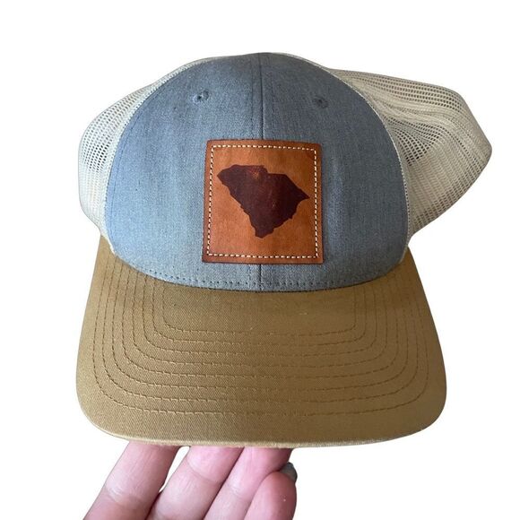 Men's South Carolina Leather Patch Trucker Hat - Picture 2 of 7